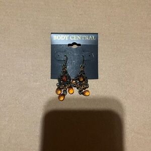 Body Central Amber and Gold Dangle Earrings